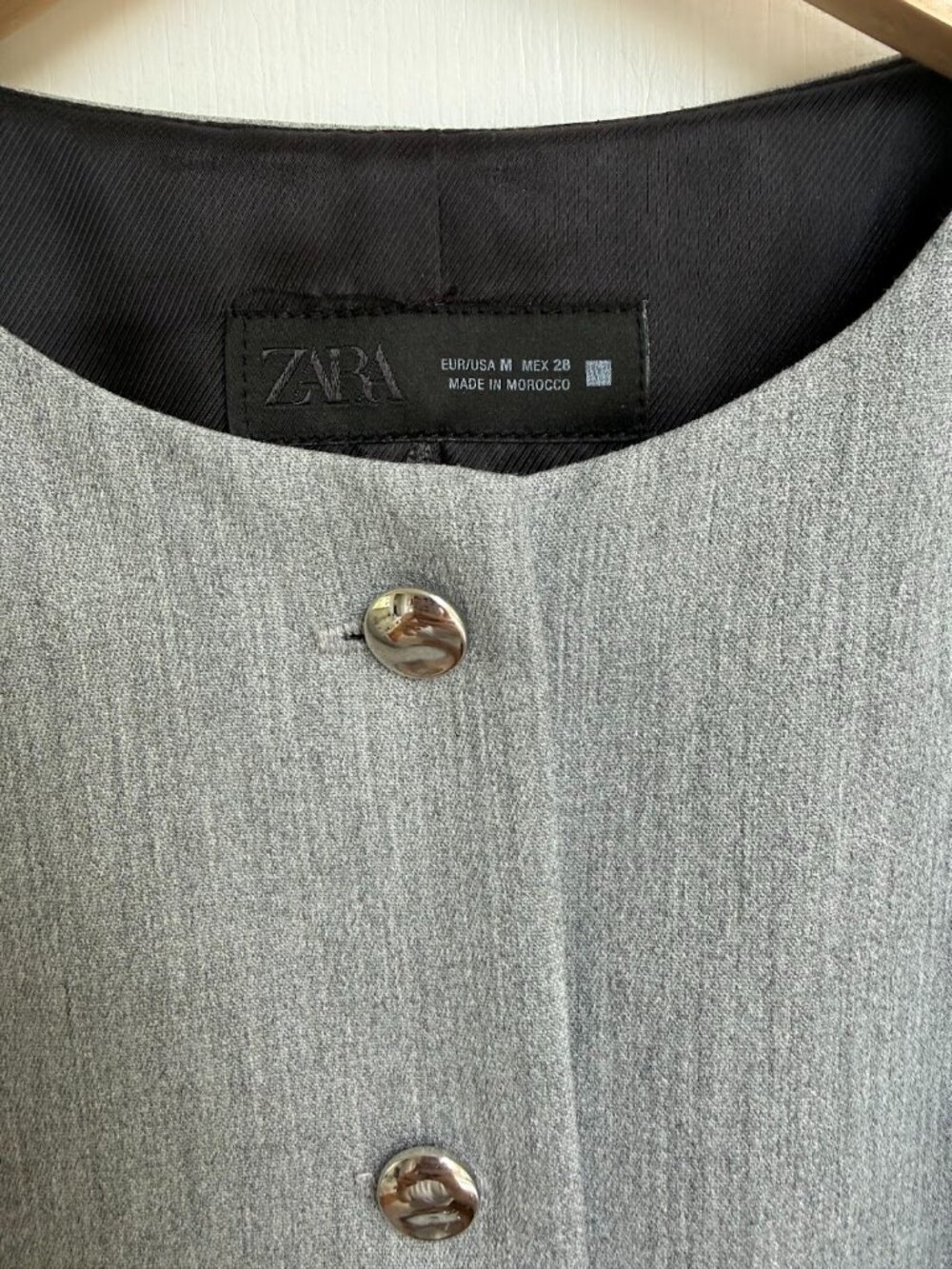 Zara gray belted dress - Picture 2 of 3